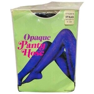 Opaque Panty Hose Off Black